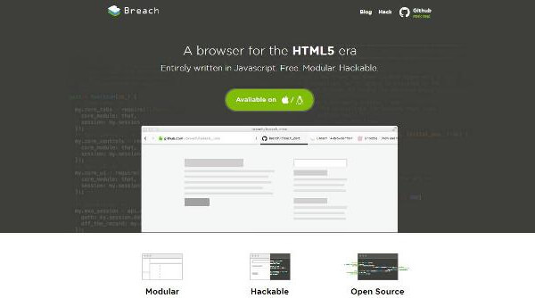 Breach : Un navigateur basé sur du Javascript