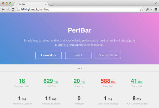 PerfBar mesurez vos webperfs frontend