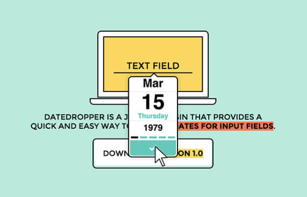 Datedropper et un datepicker original